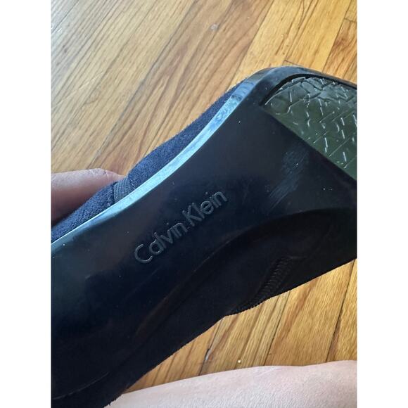 Calvin Klein Joanie Dark Blue Suede Ankle Booties – Women’s 8 - Picture 6 of 8